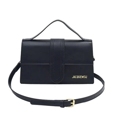 Elegant Simple French Style Crossbody Bag Women's Handbag with Flip Cover for Commuting Versatile Polyester Interior Pocket