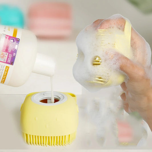 Popular hot-selling pet cat and dog silicone bath brush cleaning care bath massage brush safe and non-toxic pet supplies