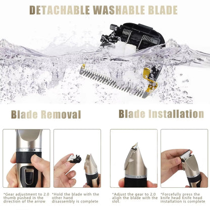 Home Electric Hair Clipper Set, Low Noise and Long Battery Life Hair Trimmer, USB Rechargeable Shaver and Hair Cutting Tool.