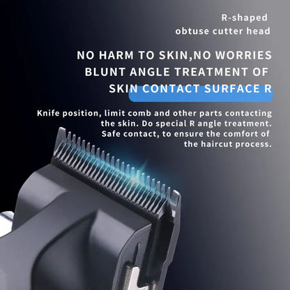 Kemei 2299 Barber Cordless Hair Trimmer 0mm Zero Gapped Carving Clipper Detailer Professional Electric Finish Cutting Machine