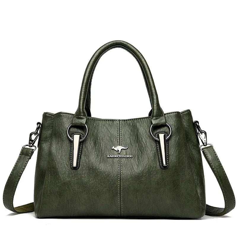 2025 Genuine 3 Layers High Quality Soft PU Leather Ladies Shoulder Crossbody Bags for Women Luxury Handbags Women Bags Designer
