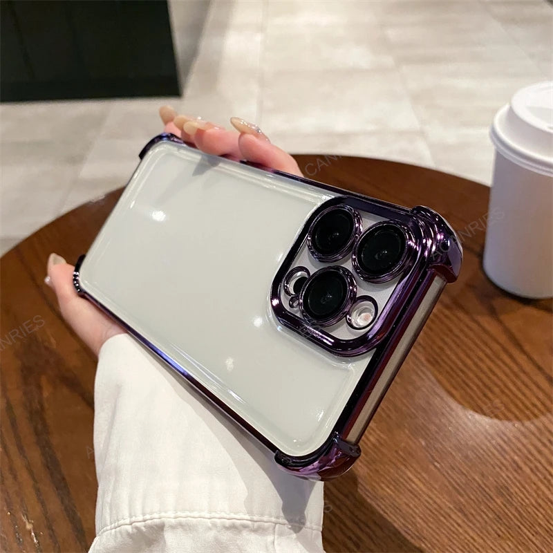 For Xiaomi Redmi Note 13 Pro 5G Mi Poco X6 F6 F5 F3 Plating Silicone Soft Case X6pro F6pro Four Corners Anti-shock Protect Cover