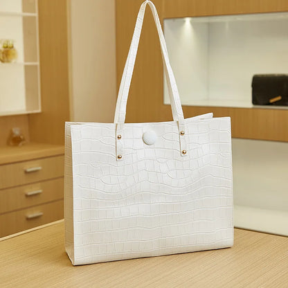 Casual Trend Shoulder Bag Women's Tote Bag Fashion Large Capacity Crocodile Pattern Shopping Bag Foreign Trade Women's Bag