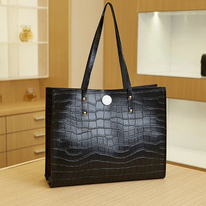 Casual Trend Shoulder Bag Women's Tote Bag Fashion Large Capacity Crocodile Pattern Shopping Bag Foreign Trade Women's Bag