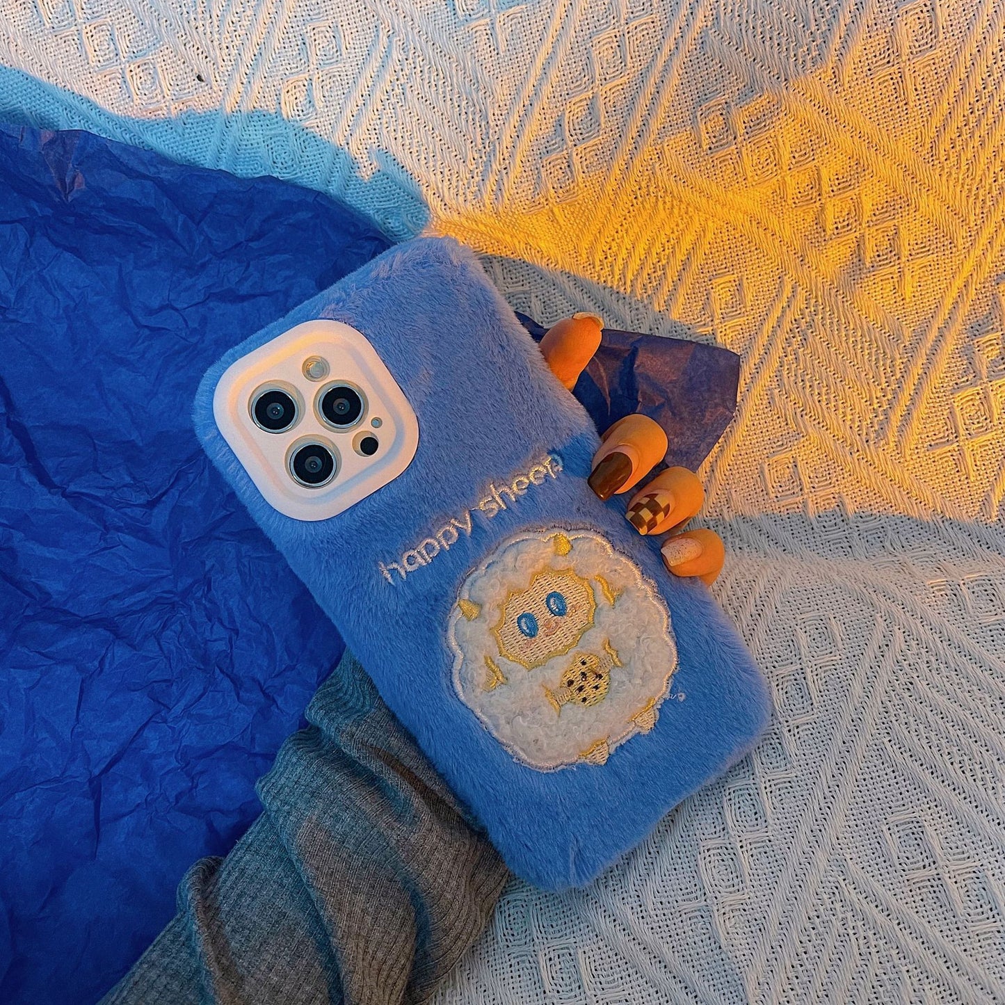 Cute Plush Sheep Phone Case Cover