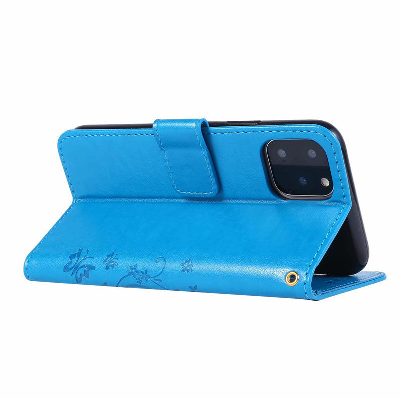 Butterfly Embossed Protective Leather Case Flip Cover Phone Case
