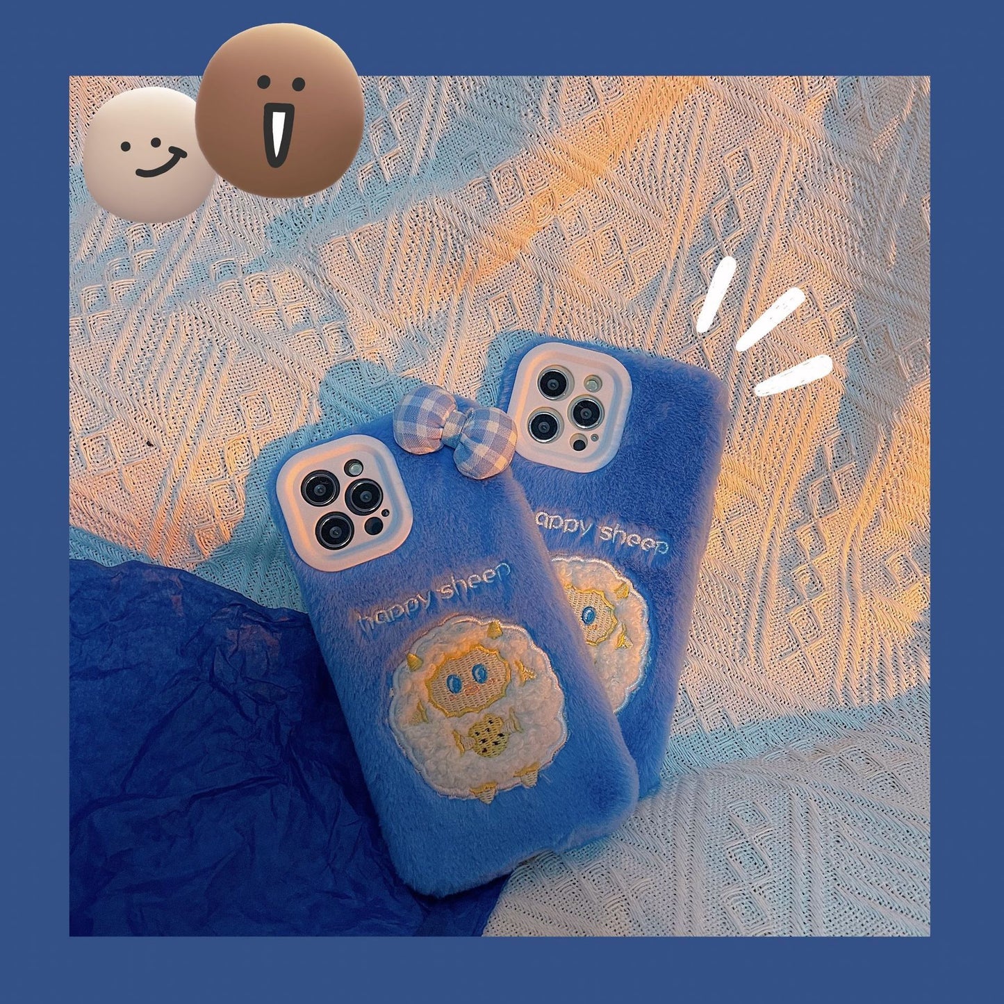 Cute Plush Sheep Phone Case Cover